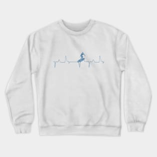 Surfer Heartbeat Beginner Crewneck Sweatshirt